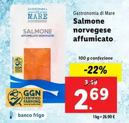 Lidl Gastronomia di Mare Salmone norvegese affumicato offerta
