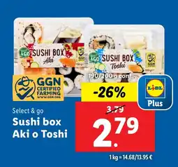Lidl Select & go Sushi box Aki o Toshi offerta