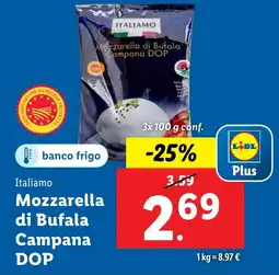 Lidl Italiamo Mozzarella di Bufala Campana DOP offerta