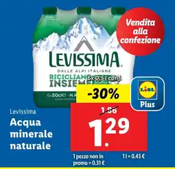 Lidl Levissima Acqua minerale naturale offerta