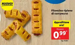 Lidl Filoncino ripieno di currywurst offerta