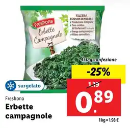 Lidl Freshona Erbette campagnole offerta