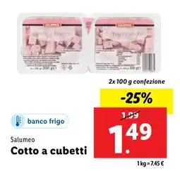 Lidl Salumeo Cotto a cubetti offerta