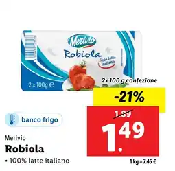 Lidl Merivio Robiola offerta