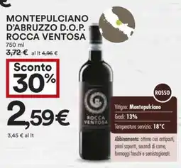 Coop MONTEPULCIANO D’ABRUZZO D.O.P. ROCCA VENTOSA offerta