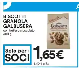 Coop BISCOTTI GRANOLA GALBUSERA offerta