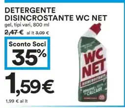 Coop DETERGENTE DISINCROSTANTE WC NET offerta
