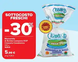 Carrefour Mozzarella di bufala campana dop casearia CASABIANCA offerta
