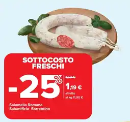 Carrefour Salamella romana salumificio sorrentino offerta