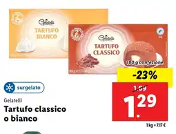 Lidl Gelatelli Tartufo classico o bianco offerta