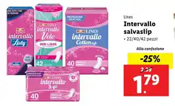 Lidl Lines Intervallo salvaslip offerta