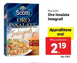 Lidl Riso Scotti Oro insalate integrali offerta