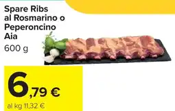 Carrefour Spare ribs al rosmarino o peperoncino AIA offerta