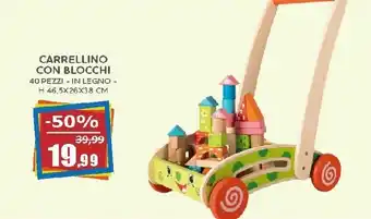 Carrellino con Blocchi H 46,5x26x38 cm