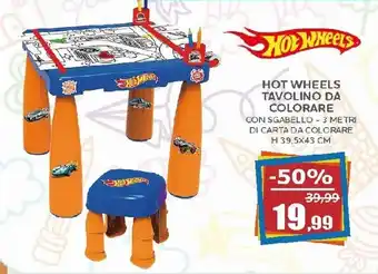 Happy Casa Hot Wheels Tavolino da Colorade H 39,5X43 cm offerta
