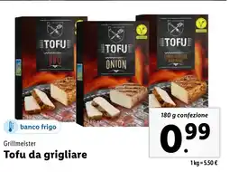 Lidl Grillmeister Tofu da grigliare offerta
