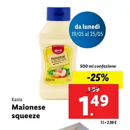 Lidl Kania Maionese squeeze offerta