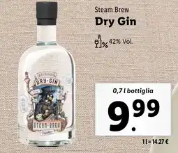 Lidl Steam Brew Dry Gin offerta