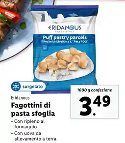 Lidl Eridanous Fagottini di pasta sfoglia offerta