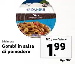 Lidl Eridanous Gombi in salsa di pomodoro offerta
