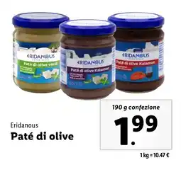 Lidl Eridanous Paté di olive offerta