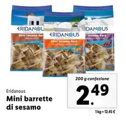 Lidl Eridanous Mini barrette di sesamo offerta