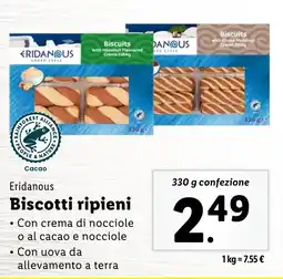 Lidl Eridanous Biscotti ripieni offerta