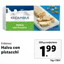 Lidl Eridanous Halva con pistacchi offerta