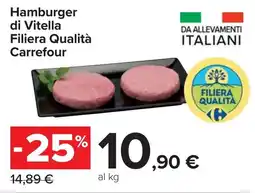 Carrefour Hamburger di Vitella Filiera Qualità Carrefour offerta