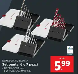 Lidl PARKSIDE PERFORMANCE Set punte, 6 o 7 pezzi offerta