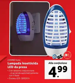 Lidl LIVARNO home Lampada insetticida LED da presa offerta