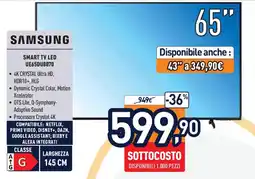 Unieuro SAMSUNG Smart TV LED UE65DU8070 offerta