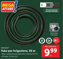 Lidl PARKSIDE Tubo per irrigazione, 20 m offerta