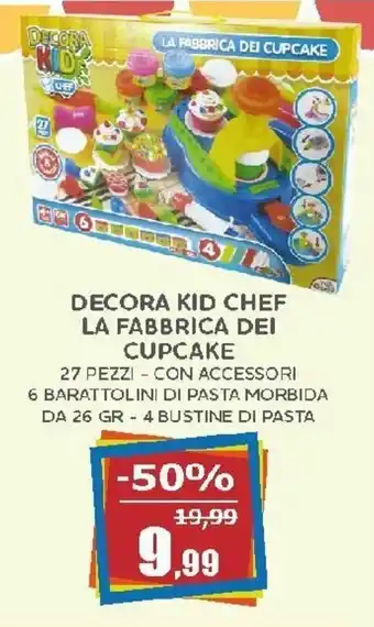 Happy Casa Decora Kid Chef La Fabbrica Dei Cupcake 27 pezzi offerta