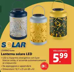 Lidl LIVARNO home Lanterna solare LED offerta