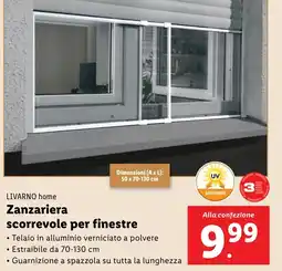 Lidl LIVARNO home Zanzariera scorrevole per finestre offerta