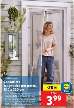 Lidl LIVARNO home Zanzariera magnetica per porte, 100 x 220 cm offerta