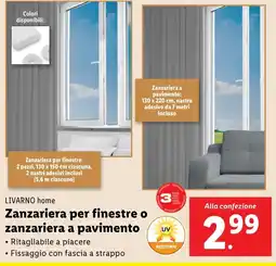 Lidl LIVARNO home Zanzariera per finestre o zanzariera a pavimento offerta
