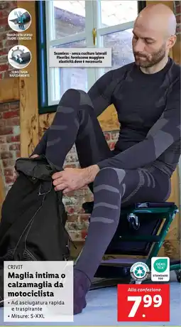 Lidl CRIVIT Maglia intima o calzamaglia da motociclista offerta