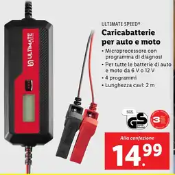 Lidl ULTIMATE SPEED Caricabatterie per auto e moto offerta