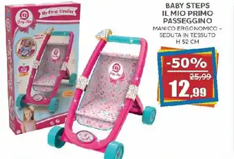 Happy Casa Baby Steps Il Mio Primo Passeggino H 52 cm offerta