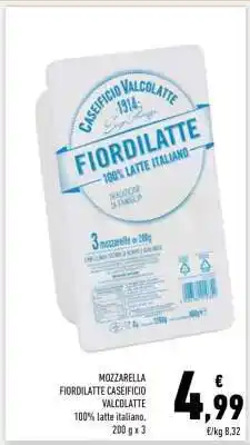 Conad MOZZARELLA FIORDILATTE CASEIFICIO VALCOLATTE offerta