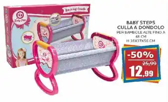 Baby Steps Culla a Dondolo 48 cm H 38x37x56 cm