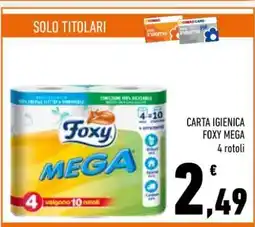 Conad Carta Igienica Foxy Mega offerta