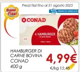 Conad HAMBURGER DI CARNE BOVINA CONAD offerta
