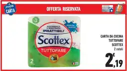 Conad CARTA DA CUCINA TUTTOFARE SCOTTEX offerta