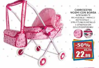 Happy Casa Carrozzina Noemi con Borsa H 67x67x30 cm offerta