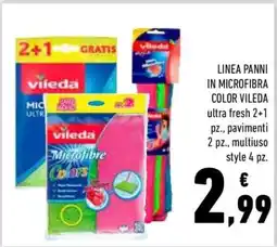 Conad LINEA PANNI IN MICROFIBRA COLOR VILEDA offerta