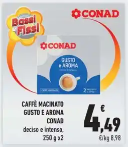 Conad CAFFÈ MACINATO GUSTO E AROMA CONAD offerta