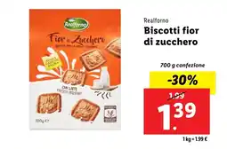 Lidl Realforno Biscotti fior di zucchero offerta
